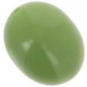 Perla d'oliva 24x19 mm in resina opaca - Verde avocado x1