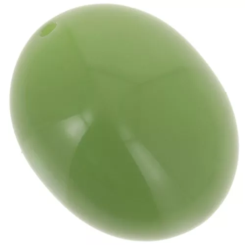 Perla d'oliva 24x19 mm in resina opaca - Verde avocado x1