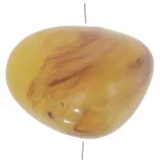 Perle di resina traslucida 12x15 mm - Ambra marmorizzata chiara x6