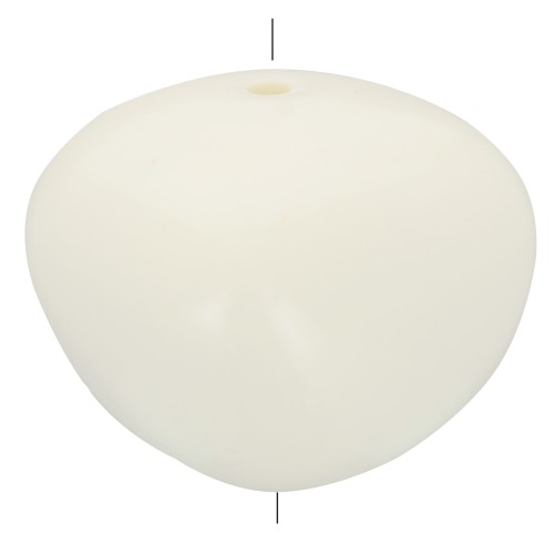 Perle in resina opaca 14x18 mm - Ecrù x4