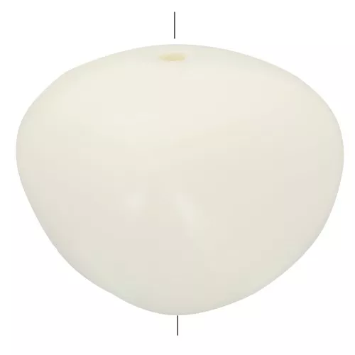 Perle in resina opaca 14x18 mm - Ecrù x4