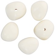 Perle in resina opaca 14x18 mm - Ecrù x4