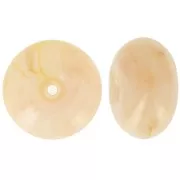 Perla rotonda da 16 mm in resina traslucida - Beige - Rosé marmorizzato x1