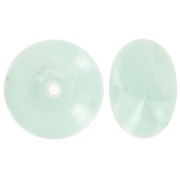 Perla rotonda da 16 mm in resina traslucida - Blu smerigliato x1