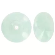 Perla rotonda da 16 mm in resina traslucida - Blu smerigliato x1