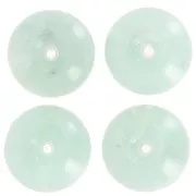 Perla rotonda da 16 mm in resina traslucida - Blu smerigliato x1