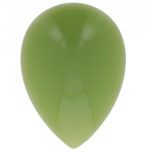 Cabochon a forma di pera 25x18 mm in resina opaca - Verde avocado x1