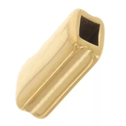 Perla rettangolare 11x6 mm per tessitura di perline - Acciaio inossidabile 304L Dorato x1