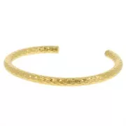 Bracciale ovale martellato - 5x160 mm - Acciaio inossidabile 304L Dorato x1