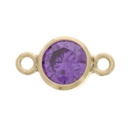 Separatore 2 anelli mm. 11x6 - Ossido di zirconio - Amethyst Gold filled x1|raw }}