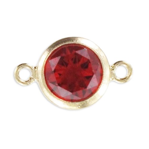 Separatori 2 anelli mm. 11x6 - Ossido di zirconio - Siam Gold filled x1