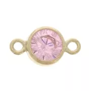 Separatori 2 anelli mm. 11x6 - Ossido di zirconio - Light Rose Gold filled x1