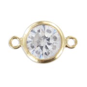 Separatori 2 anelli mm. 11x6 - Ossido di zirconio - Gold filled x1|raw }}