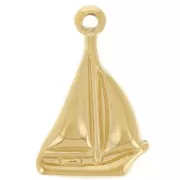 Ciondolo barca a vela 16x11 mm - Acciaio inossidabile 304L Dorato x1