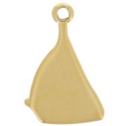 Ciondolo barca a vela 16x11 mm - Acciaio inossidabile 304L Dorato x1