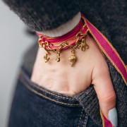 Ciondolo a forma di gambero 12x7 mm - Acciaio inossidabile 304L Dorato x1