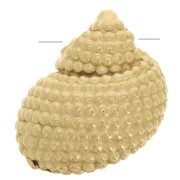 Ciondolo a conchiglia 14x12 mm - Acciaio inox 304L Dorato x1