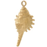 Ciondolo conchiglia 20x9 mm - Acciaio inossidabile 304L Dorato x1|raw }}