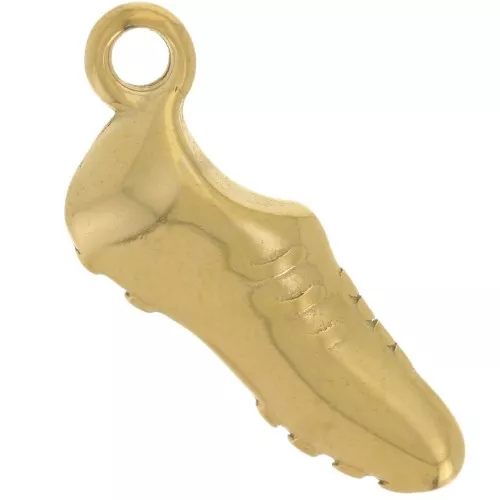 Ciondolo scarpa da calcio 20x8 mm - Acciaio inossidabile 304L Dorato x1