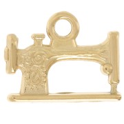 Ciondolo per macchina da cucire retrò 15x19 mm - Acciaio inossidabile 304L Dorato x1