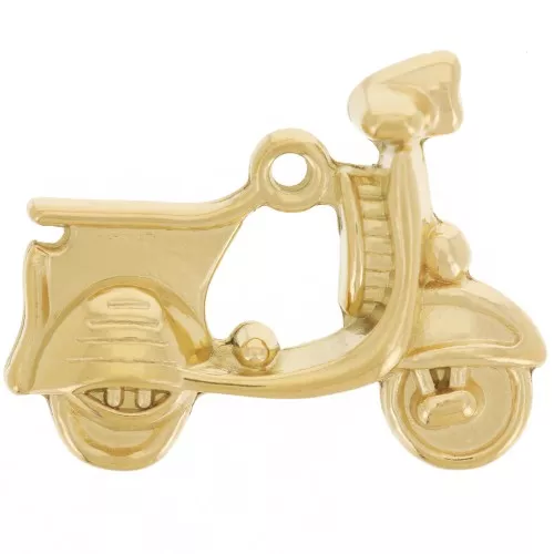 Ciondolo Vespa Scooter 18x23 mm - Acciaio inossidabile 304L Dorato x1