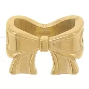 Perla nodo 9,5x12 mm - Acciaio inossidabile 304L Dorato x1