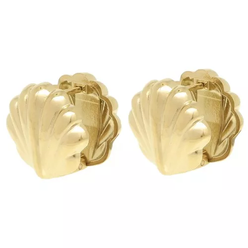Orecchini a conchiglia 15x16 mm - acciaio inossidabile 304L Dorato x2