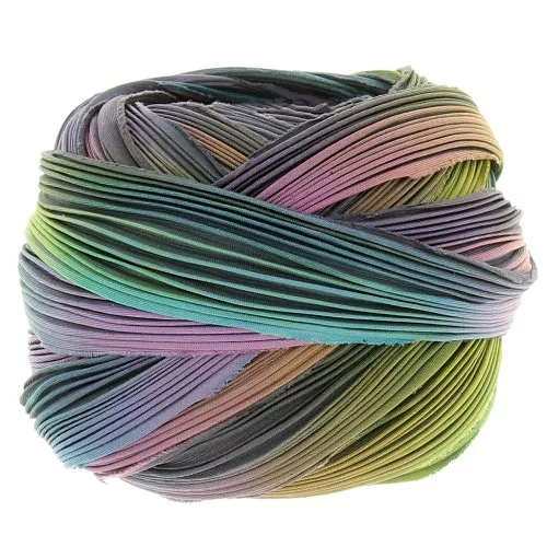 twill di seta Shibori Midnight Borealis x10cm