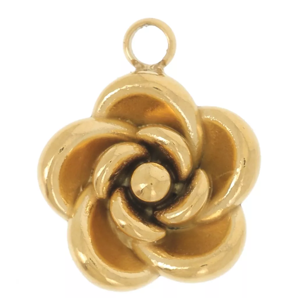UNICRAFTALE 60 Pz Perline Distanziatori In Acciaio Inox 304 Oro Rosa, 10 Stili, Fori 0.5-1.4 Mm, Ciondoli Fiore Multi-petalo Per Gioielli Fai Da Te - 3