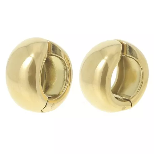 Orecchini - Per orecchie non forate 16 mm - Acciaio inossidabile 304L Dorato x2