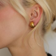 Orecchini - Per orecchie non forate 16 mm - Acciaio inossidabile 304L Dorato x2
