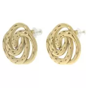 Orecchini a spirale da 20 mm - Acciaio inossidabile 304L Dorato x2