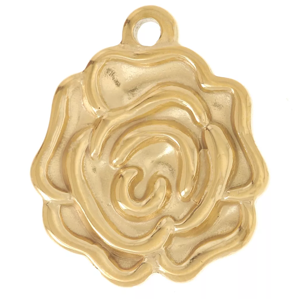 UNICRAFTALE 60 Pz Perline Distanziatori In Acciaio Inox 304 Oro Rosa, 10 Stili, Fori 0.5-1.4 Mm, Ciondoli Fiore Multi-petalo Per Gioielli Fai Da Te - 5