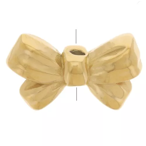 Perla nodo 9,5x15,5 mm - Acciaio inossidabile 304L Dorato x1