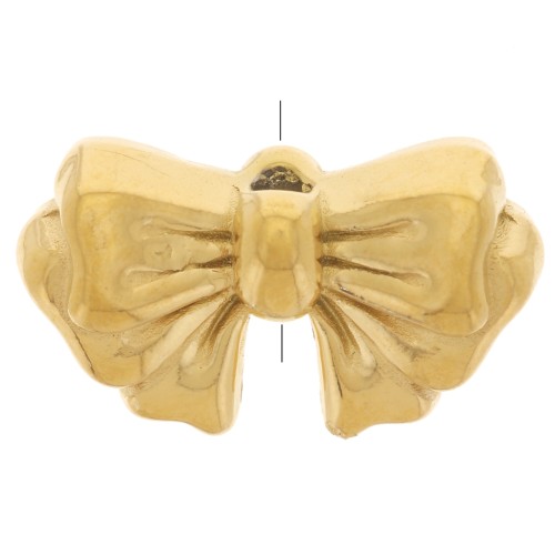 Perla nodo 9x15 mm - Acciaio inossidabile 304L Dorato x1