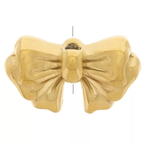 Perla nodo 9x15 mm - Acciaio inossidabile 304L Dorato x1