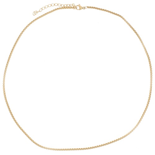 Girocollo a maglia veneziana da 2 mm - Acciaio inossidabile 304L Dorato x44cm