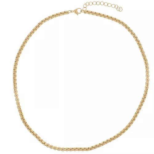 Girocollo a maglia veneziana da 4 mm - Acciaio inossidabile 304L Dorato x44cm