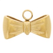 Ciondolo a forma di nodo 6,5x11 mm - Acciaio inossidabile 304L Dorato x1