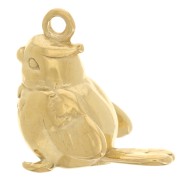 Ciondolo Parrocchetto 16x15 mm - Acciaio inossidabile 304L Dorato x1