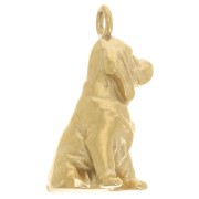 Ciondolo cane Cocker Spaniel 19x10 mm - Acciaio inossidabile 304L Dorato x1