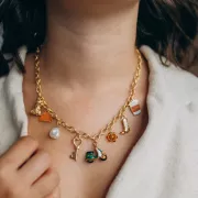 Ciondolo cane Boxer 17x11 mm - Acciaio inossidabile 304L Dorato x1