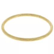 Bracciale ritorto da 64,5 mm - Acciaio inossidabile Dorato 304L x1