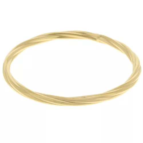 Bracciale a collana ritorta da 63,5 mm - Acciaio inossidabile Dorato 304L x1