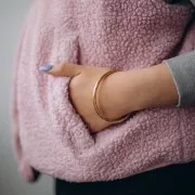 Bracciale a collana ritorta da 63,5 mm - Acciaio inossidabile Dorato 304L x1