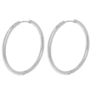 Orecchini rotondi da 35 mm - filo da 2,5 mm - acciaio inox 304L x2