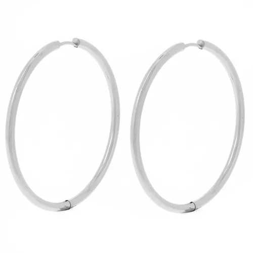Orecchini rotondi da 45 mm - filo da 2,5 mm - acciaio inox 304L x2