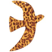 Pendente a forma di uccello in acetato 49x36 mm escl. Perles&Co - Terrazzo Brown - Nero x1|raw }}