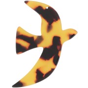 Pendente uccello in acetato 49x36mm Perles&Co Guscio di tartaruga Marrone|raw }}