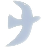 Pendente uccello in acrilico traslucido 49x36mm escl. Perles&Co Blu ghiacciaio|raw }}